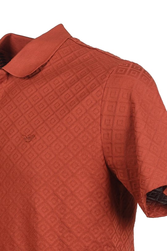 Emporio Armani Emporıo Armani Erkek Polo Yaka Düğme Kapamalı Kısa Kollu Turuncu Polo Yaka T-Shirt 6R1F7Q 1J7KZ-0453