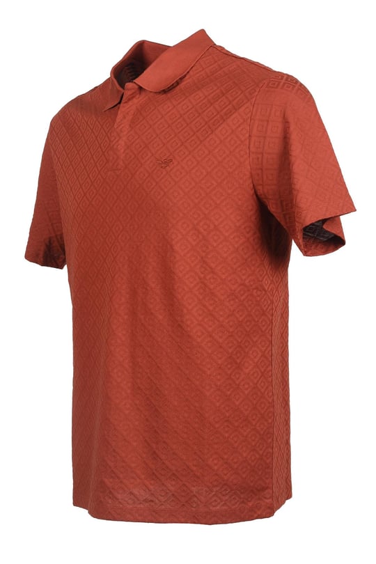 Emporio Armani Emporıo Armani Erkek Polo Yaka Düğme Kapamalı Kısa Kollu Turuncu Polo Yaka T-Shirt 6R1F7Q 1J7KZ-0453