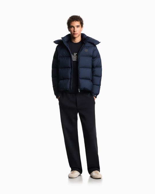 Emporio Armani Emporıo Armani Erkek Rahat Çift Jarse Yuvarlak Yaka Logo İşlemeli Lacivert Sweatshirt EM002906 AF10013-MB369