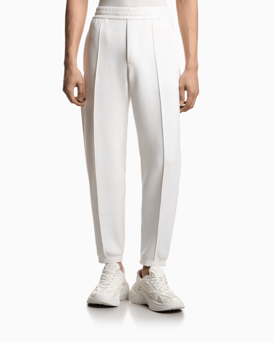 Emporio Armani Emporıo Armani Erkek Regular Fit Pamuklu Normal Bel Düz Paça Beyaz Pantolon EM004542 AF10013-U0003