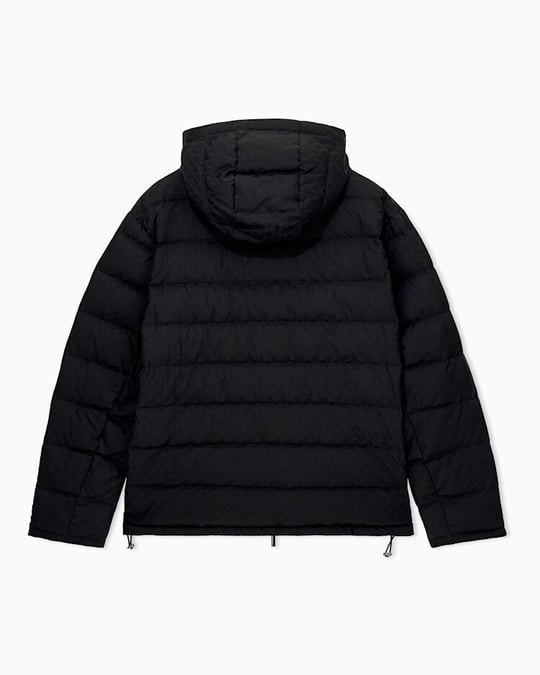 Emporio Armani Emporıo Armani Erkek Regular Fit Çift Taraflı Kullanılabilen Kapüşonlu Baskılı Fermuarlı Şişme Siyah Mont EM006732 AF28007-FC043