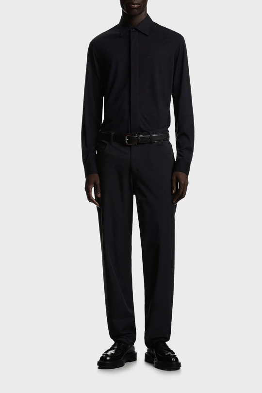 Emporio Armani Emporıo Armani Erkek Regular Fit Normal Bel Düz Paça Lacivert Jeans EM001010 AF18502-UB118