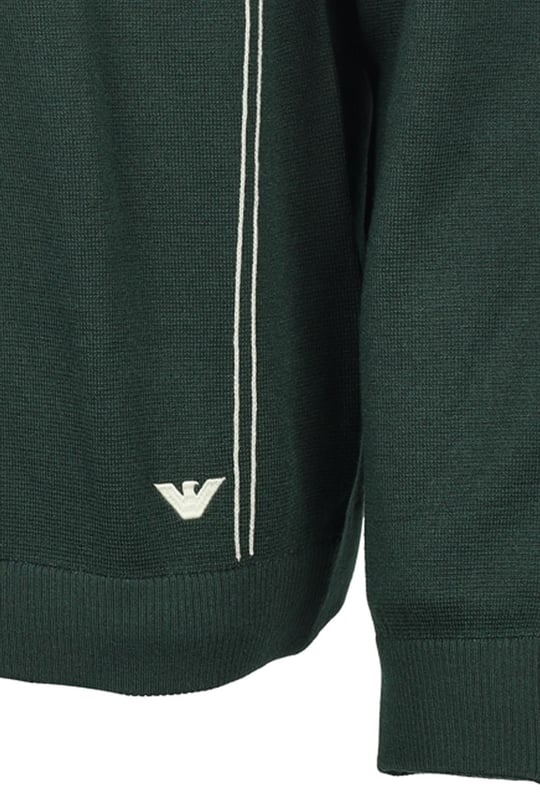 Emporio Armani Emporıo Armani Erkek Regular Fit Pamuklu Bisiklet Yaka Uzun Kollu Yeşil Kazak 6R1MX3 1MOZZ-0565