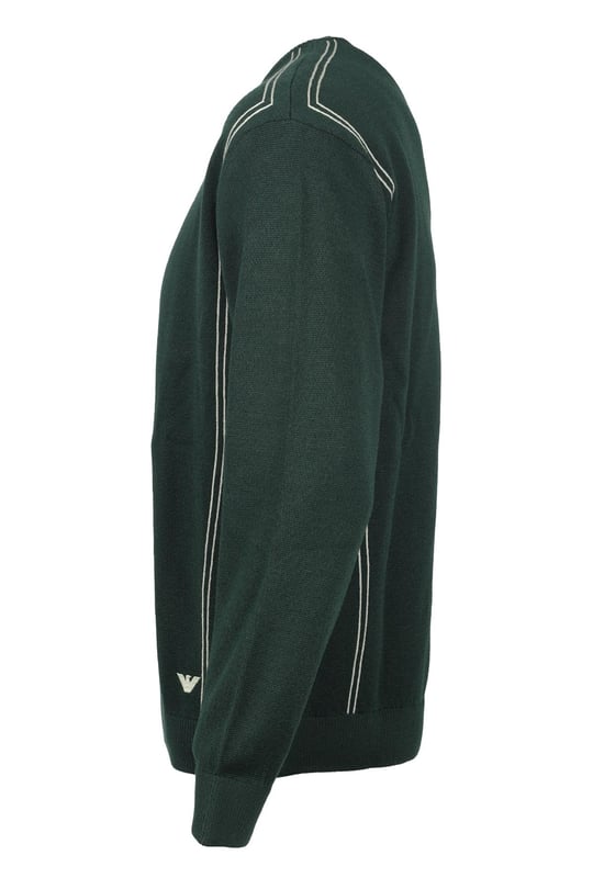 Emporio Armani Emporıo Armani Erkek Regular Fit Pamuklu Bisiklet Yaka Uzun Kollu Yeşil Kazak 6R1MX3 1MOZZ-0565