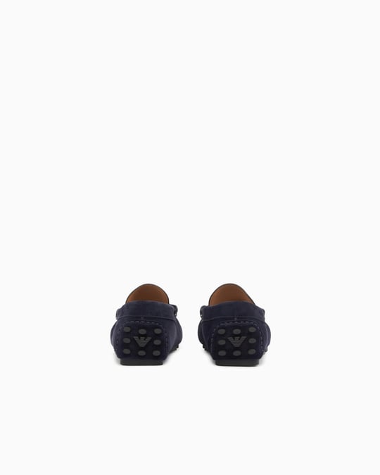 Emporio Armani Emporıo Armani Erkek Süet Deri Bağcıksız Günlük Kullanım Lacivert Ayakkabı EM003731 AF19687-UB117