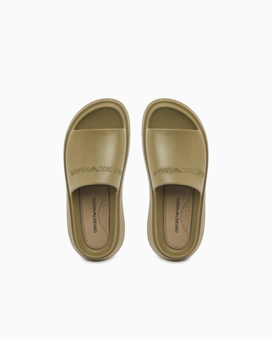 Emporio Armani Emporıo Armani Erkek Ultra Hafif EVA İçerikli Yeşil Terlik EM005960 AF26000-U6253