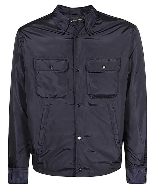 Emporio Armani Emporıo Armani Erkek Uzun Kol Normal Gömlek Yaka Günlük Lacivert Mont 6R1C64 1NQTZ-0920