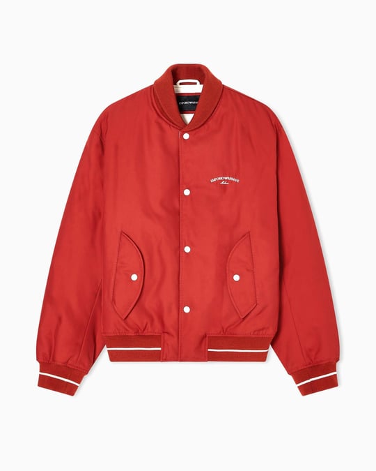 Emporio Armani Emporıo Armani Erkek Uzun Kol Düğme Kapama Sırt Bölümde İşlemeli Logo Kırmızı Ceket EM003124 AF18264-U5035