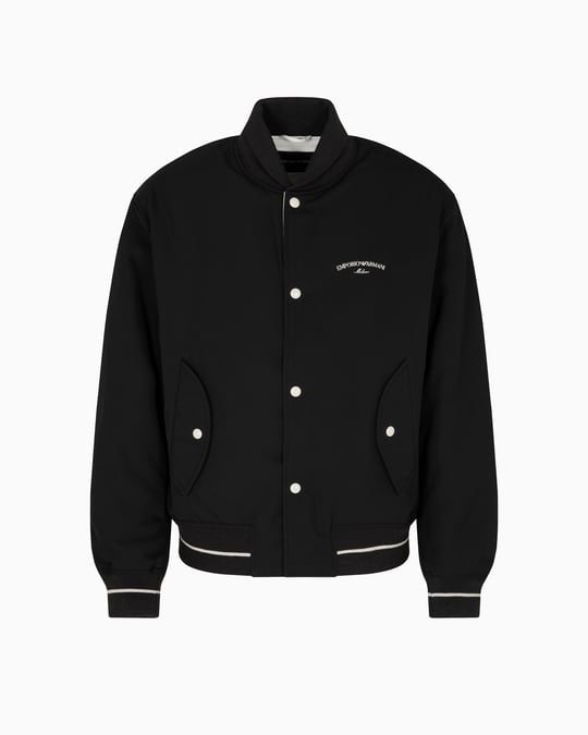 EMPORIO ARMANI Emporıo Armani Erkek Uzun Kol Düğme Kapama Sırt Bölümde İşlemeli Logo Siyah Ceket EM003124 AF18264-UC001