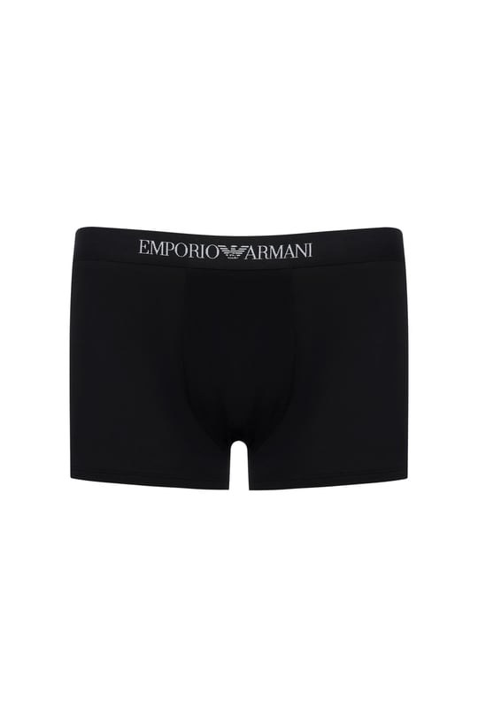 EMPORIO ARMANI Emporıo Armani Erkek Yumuşak Pamuklu Logolu Elastik Bel Bantlı 3'lü Beyaz Boxer EM000260 AF10800-M0086