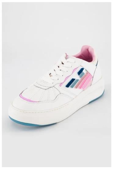 Emporio Armani Emporıo Armani Kadın Bağcıklı Logolu Günlük Kullanım Normal Kalıp Beyaz Sneaker X3X165 XN703-N862