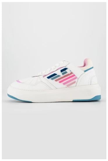 Emporio Armani Emporıo Armani Kadın Bağcıklı Logolu Günlük Kullanım Normal Kalıp Beyaz Sneaker X3X165 XN703-N862