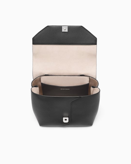 Emporio Armani Emporıo Armani Kadın Çıkarılabilir Uzun Askılı Deri Mini Siyah El Çantası EW005672 AF29459-UC001
