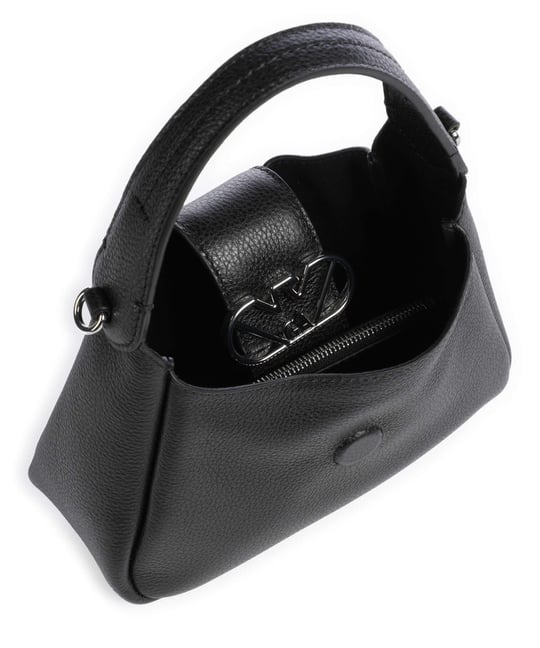 Emporio Armani Emporıo Armani Kadın Deri Marka Logolu Askılıklı Fermuarlı Siyah Omuz Çantası Y3E235 YWQ9X-80001