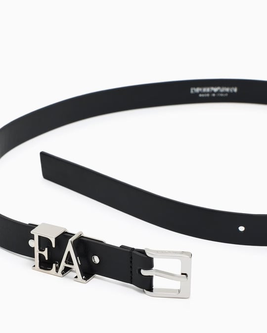 EMPORIO ARMANI Emporıo Armani Kadın EA Yazı Metal Toka Ayarlanabilir Siyah Kemer EW002025 AF13383-UC001
