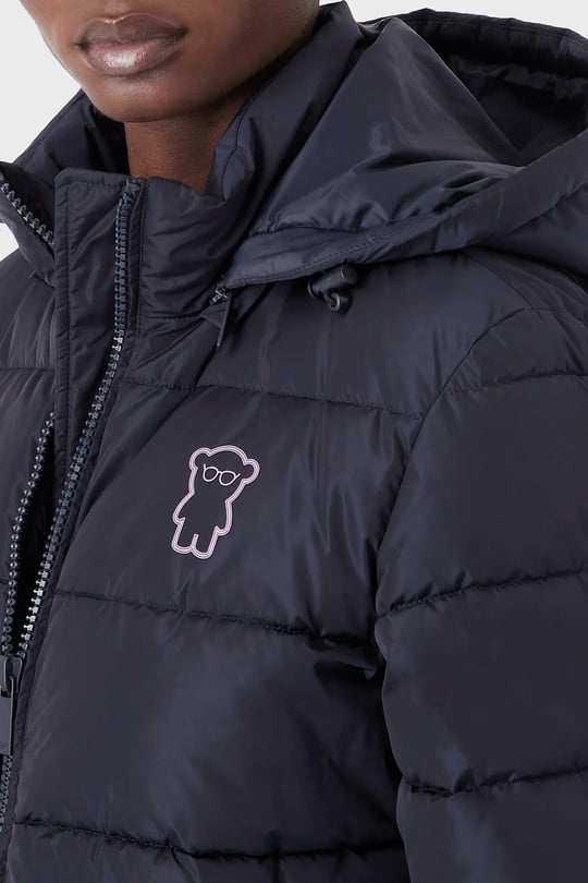 Emporio Armani Emporıo Armani Kadın Kapşonlu Logolu Fermuar Günlük Lacivert Mont 6L2B86 2NGAZ-0926