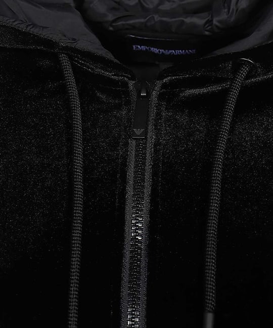 Emporio Armani Emporıo Armani Kadın Kapüşonlu Fermuar Kapamalı Cepli Uzun Kol Siyah Sweatshirt 6R2M6G 2JVZZ-0999