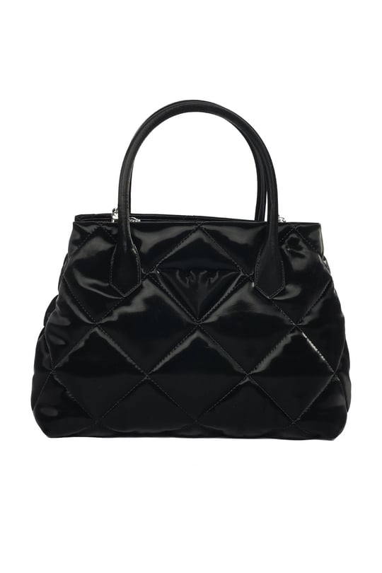 Emporio Armani Emporıo Armani Kadın Logolu Deri Fermuarlı Günlük Kullanım Siyah Omuz Çantası Y3D269 YWE7E-80001