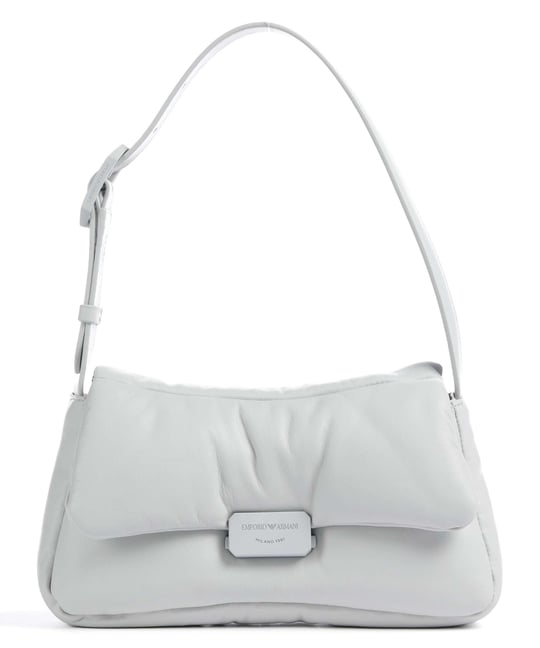Emporio Armani Emporıo Armani Kadın Logolu Askılı Fermuar Kapamalı İki Bölmeli Mavi Omuz Çantası Y3E226 YWZ1V-80049
