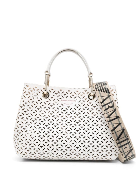 Emporio Armani Emporıo Armani Kadın Marka Logo Detaylı Fermuarlı Çok Cepli Beyaz Omuz Çantası Y3D166 YVX3A-80537