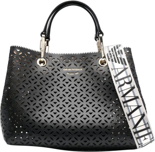 Emporio Armani Emporıo Armani Kadın Marka Logo Detaylı Fermuarlı Çok Cepli Siyah Omuz Çantası Y3D166 YVX3A-80535
