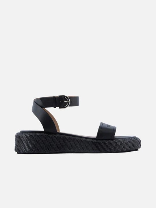 Emporio Armani Emporıo Armani Kadın Normal Taban Bantlı Bagcığı Tokalı Siyah Sandalet X3P784 XN268-SIY