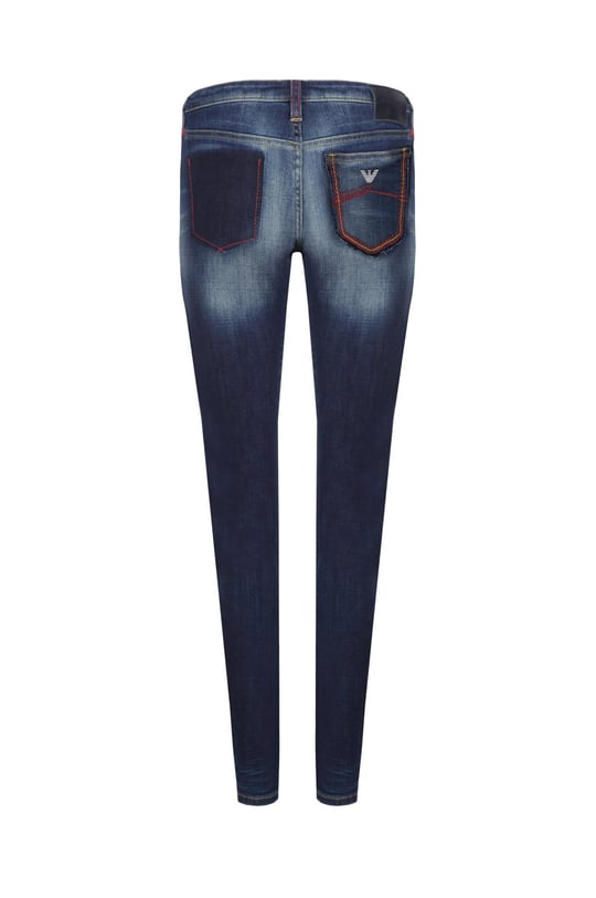 Emporio Armani Emporıo Armani Kadın Pamuk Karşımlı Dar Kesim Lacivert Jeans 3Z2J06 2D0JZ-941