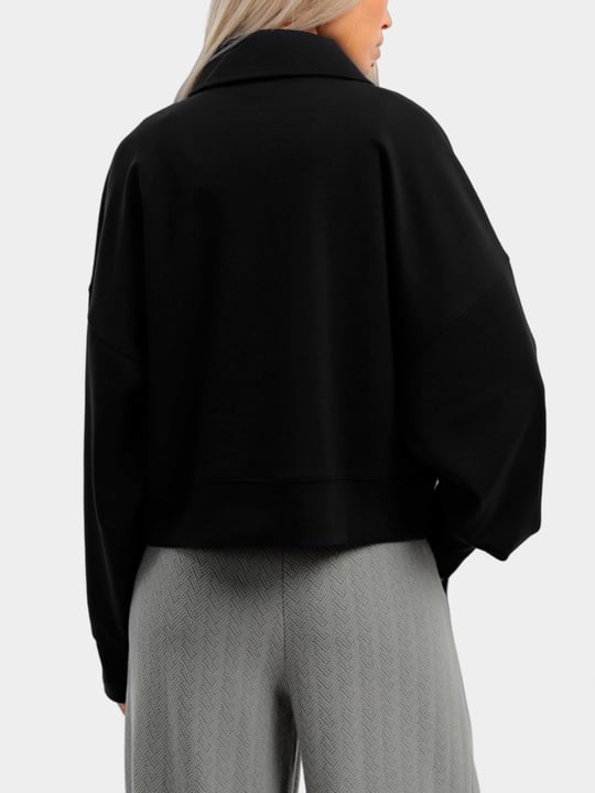 Emporio Armani Emporıo Armani Kadın Pamuklu Uzun Kollu Düğme Kapamalı Siyah Sweatshirt 6R2M7U 2JRKZ-0999