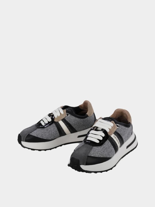Emporio Armani Emporıo Armani Kadın Rahat Taban Kontrast Detaylı Gri Sneaker EW003060 AF19772-M8242