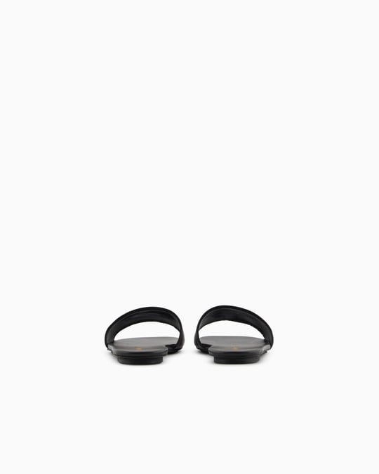 EMPORIO ARMANI Emporıo Armani Kadın Tek Kalın Bantlı Düz İnce Taban Siyah Terlik X3P846 XF271-00002