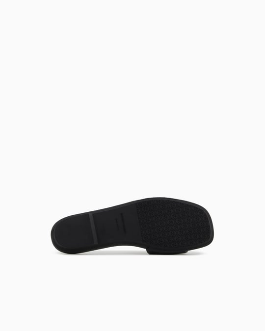 EMPORIO ARMANI Emporıo Armani Kadın Tek Kalın Bantlı Düz İnce Taban Siyah Terlik X3P846 XF271-00002