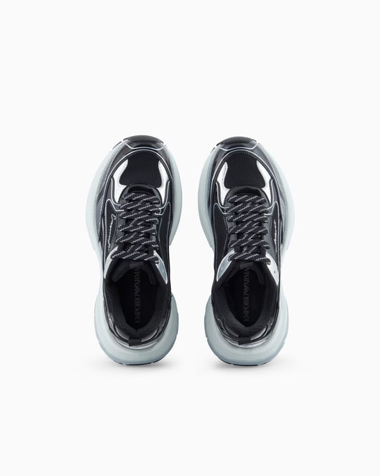 Emporio Armani Emporıo Armani Kadın Yüksek ve Rahat Taban File Detaylı Logo İmzalı Gri Sneaker EW003056 AF19766-MC372