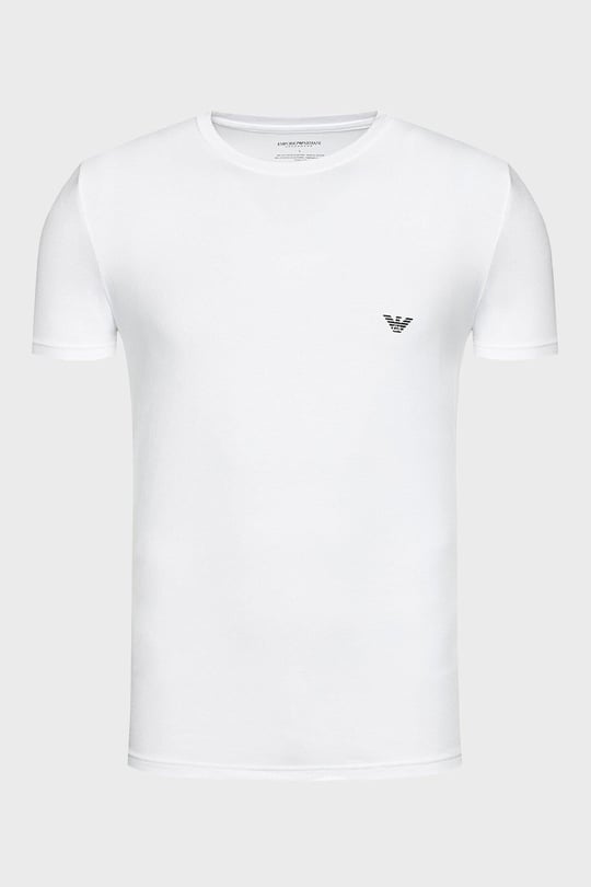 Emporio Armani Emporıo Body Erkek %100 Pamuklu Logo Detaylı Bisiklet Yaka Kısa Kollu Beyaz T-Shirt 111035 1P725-BEYAZ