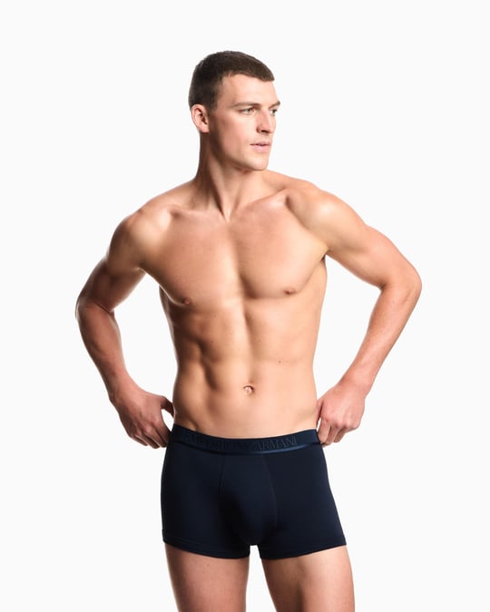 EMPORIO ARMANI Emporıo Body Erkek Beli Lastikli Pamuklu Slim Fit 3'lü Lacivert1 Boxer EM000259 AF10780-MB254