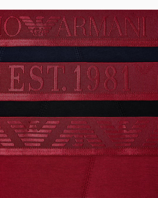 Emporio Armani Emporıo Body Erkek Beli Lastikli Pamuklu Slim Fit 3'lü Kırmızı Boxer EM000259 AF10780-M5058