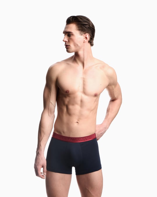 Emporio Armani Emporıo Body Erkek Beli Lastikli Pamuklu Slim Fit 3'lü Kırmızı Boxer EM000259 AF10780-M5058
