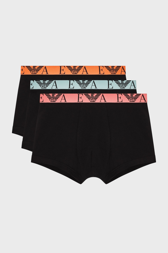 Emporio Armani Emporıo Body Erkek Elastik Bel Bantlı Esnek Pamuklu Üçlü Paket Siyah Boxer EM000259 AF20668-MC061