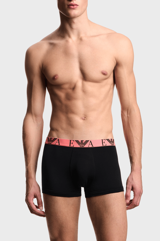 Emporio Armani Emporıo Body Erkek Elastik Bel Bantlı Esnek Pamuklu Üçlü Paket Siyah Boxer EM000259 AF20668-MC061