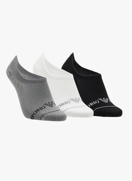Emporio Armani Emporıo Body Erkek Jakarlı Logolu Streç Pamuklu 3'lü Çok Renkli Çorap EM000548 AF12276-MC251