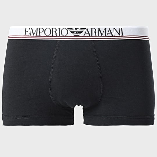 Emporio Armani Emporıo Body Erkek Marka Logolu Beli Lastikli Siyah-Kırmızı Boxer 111357 1A723-620