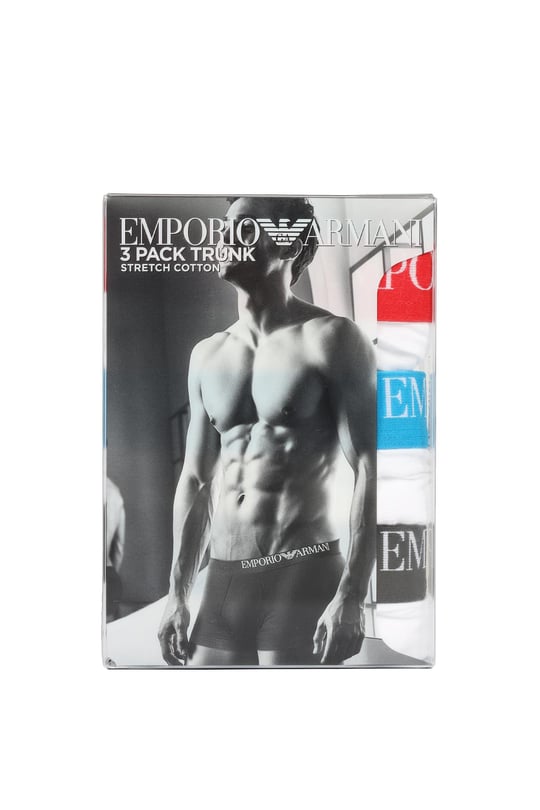 Emporio Armani Emporıo Body Erkek Marka Logolu Beli Lastikli Beyaz Boxer 111357 CS713-BEYAZ