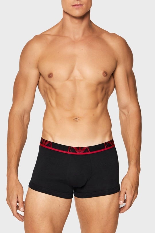 Emporio Armani Emporıo Body Erkek Marka Logolu Beli Lastikli Siyah Boxer 111357 1A715-SIYAH