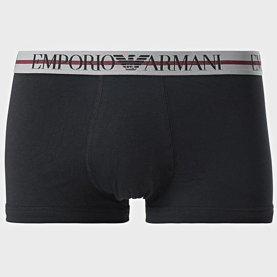 Emporio Armani Emporıo Body Erkek Marka Logolu Beli Lastikli Siyah-Kırmızı Boxer 111357 1A723-620