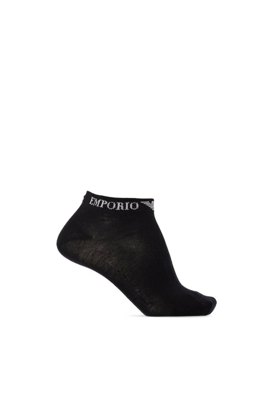Emporio Armani Emporıo Body Erkek Pamuklu Logolu Dokuma Kumaş Siyah Çorap 300048 3F254-29821