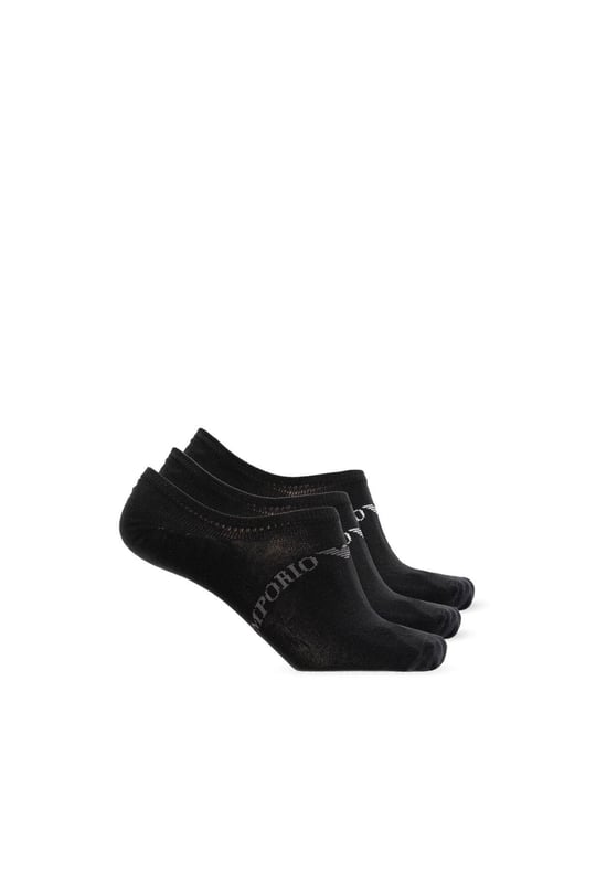 Emporio Armani Emporıo Body Erkek Pamuklu Logolu Dokuma Kumaş Siyah Çorap 306227 3F254-29821