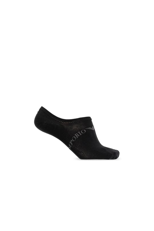 Emporio Armani Emporıo Body Erkek Pamuklu Logolu Dokuma Kumaş Siyah Çorap 306227 3F254-29821