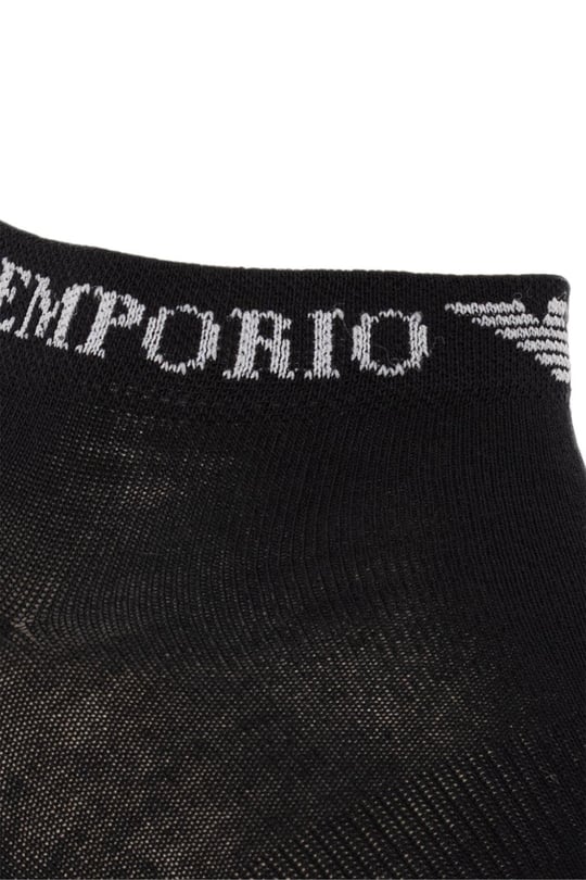 Emporio Armani Emporıo Body Erkek Pamuklu Logolu Dokuma Kumaş Siyah Çorap 300048 3F254-29821