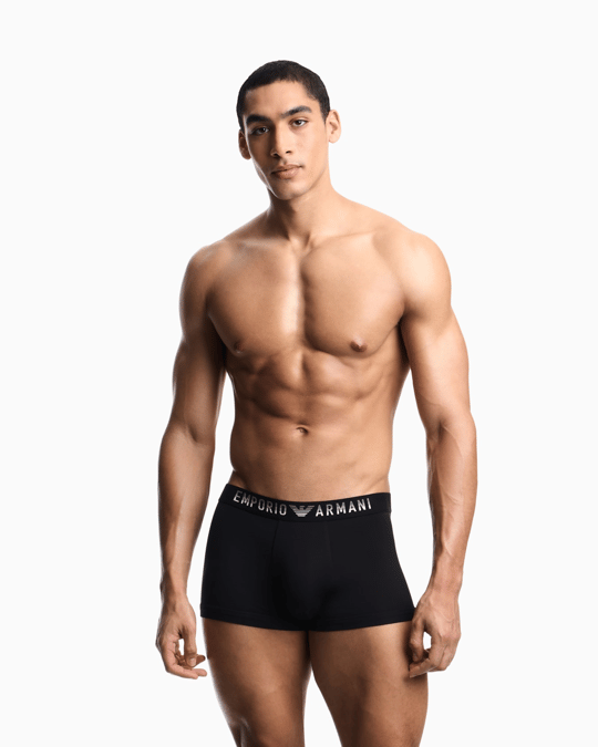 Emporio Armani Emporıo Body Erkek Rahat Modal Kumaş Logo İmzalı Elastik Bel Bantlı Siyah Boxer EM000231 AF18894-UC001