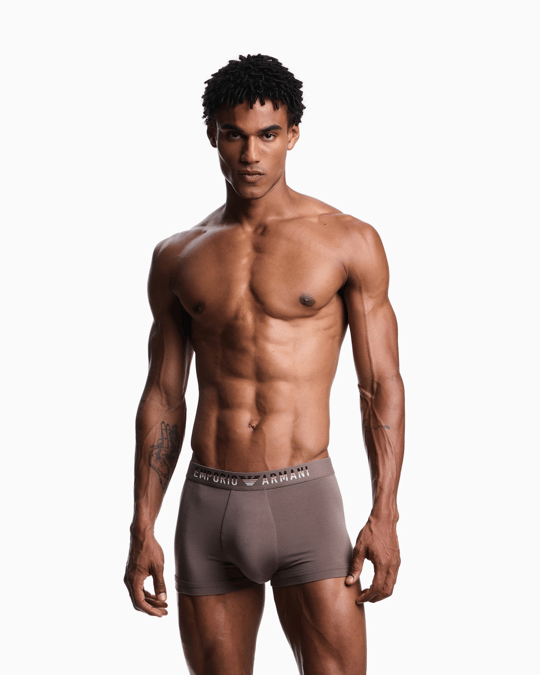 Emporio Armani Emporıo Body Erkek Rahat Modal Kumaş Logo İmzalı Elastik Bel Bantlı Kahverengi Boxer EM000231 AF18894-U8081