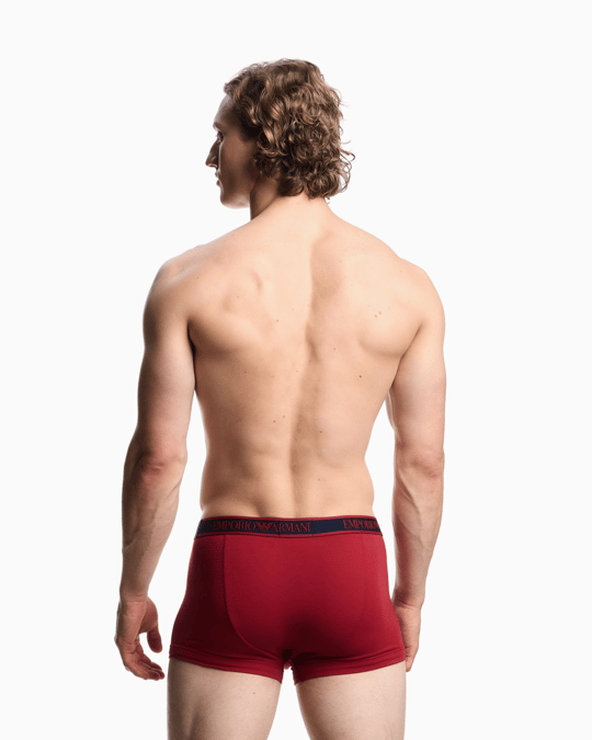 Emporio Armani Emporıo Body Erkek Üçlü Paket Esnek Pamuklu Elastik Bel Bantlı Desenli Çok Renkli Boxer EM000370 AF20669-M5080